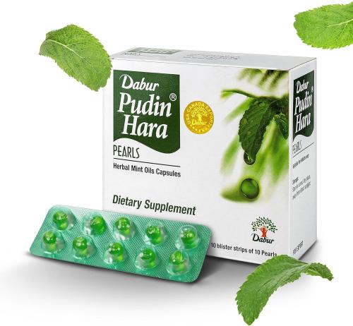 Пудін Хара, при метеоризмах та нетравленні, Дабур (Pudin Hara, Dabur) 10 таб. - 2