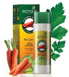 Био Морковь лосьон SPF 40 с UVA/UVB (Bio Carrot lotion, Biotique) 120 мл 