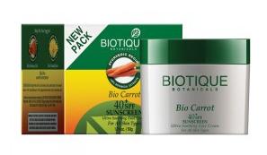 Био Морковь крем SPF 40 с UVA/UVB (Bio Carrot, Biotique) 50 гр.