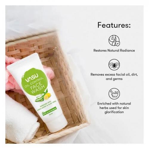 Гель для вмивання Oil Control Face Wash для проблемної шкіри (Vasu) 60 мл. - 4