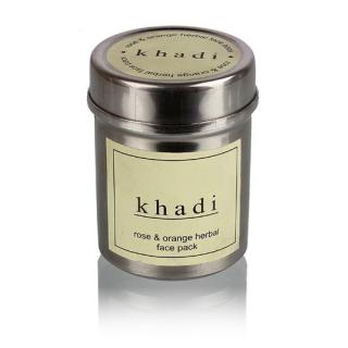 Маска д/лица Роза и Апельсин, Кхади (сухая) (Herbal face pack, Khadi) 50 гр