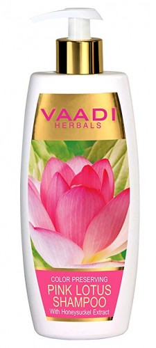 Шампунь рожевий Лотос і Мед, Вааді (Pink Lotus Shampoo, Vaadi) 350 мл - 1