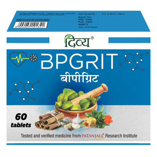 Бпгрит для нормализации давления, Патанжали (BPGRIT, Divya Patanjali), 60 табл. - 1