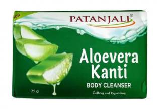 Мыло увлажняющее Канти с алоевера Патанжали (Kanti Patanjali) 75 гр