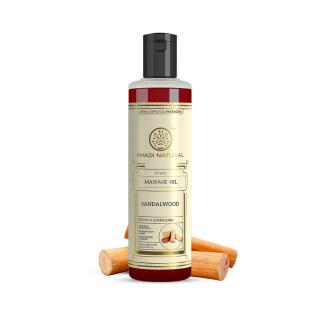 Масло массажное Сандал Кхади (Herbal massage oil Sandalwood, Khadi) 210 мл.