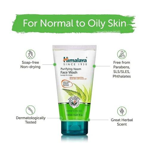 Гель для умывания Ним, Хималая (Neem Face Wash gel, Himalaya) 150 мл. (до 06/26) - 2