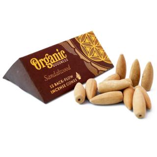 Благовония конусы для Backflow, Organic Goodness, Сандал, 27 грамм
