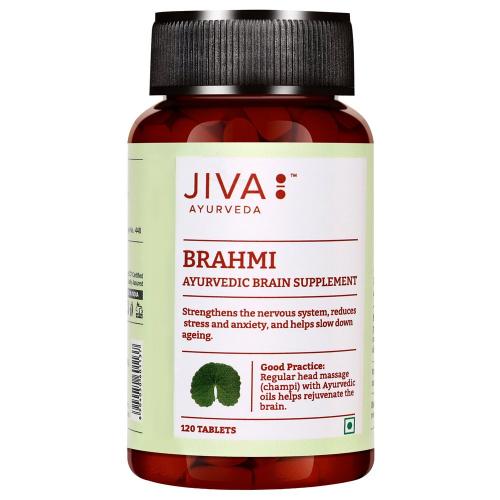 Брахми, Джива Аюрведа, тоник для мозга (Brahmi Jiva Ayurveda) 120 таб. - 1 Брахми, Джива Аюрведа, тоник для мозга (Brahmi Jiva Ayurveda) 120 таб. - 1